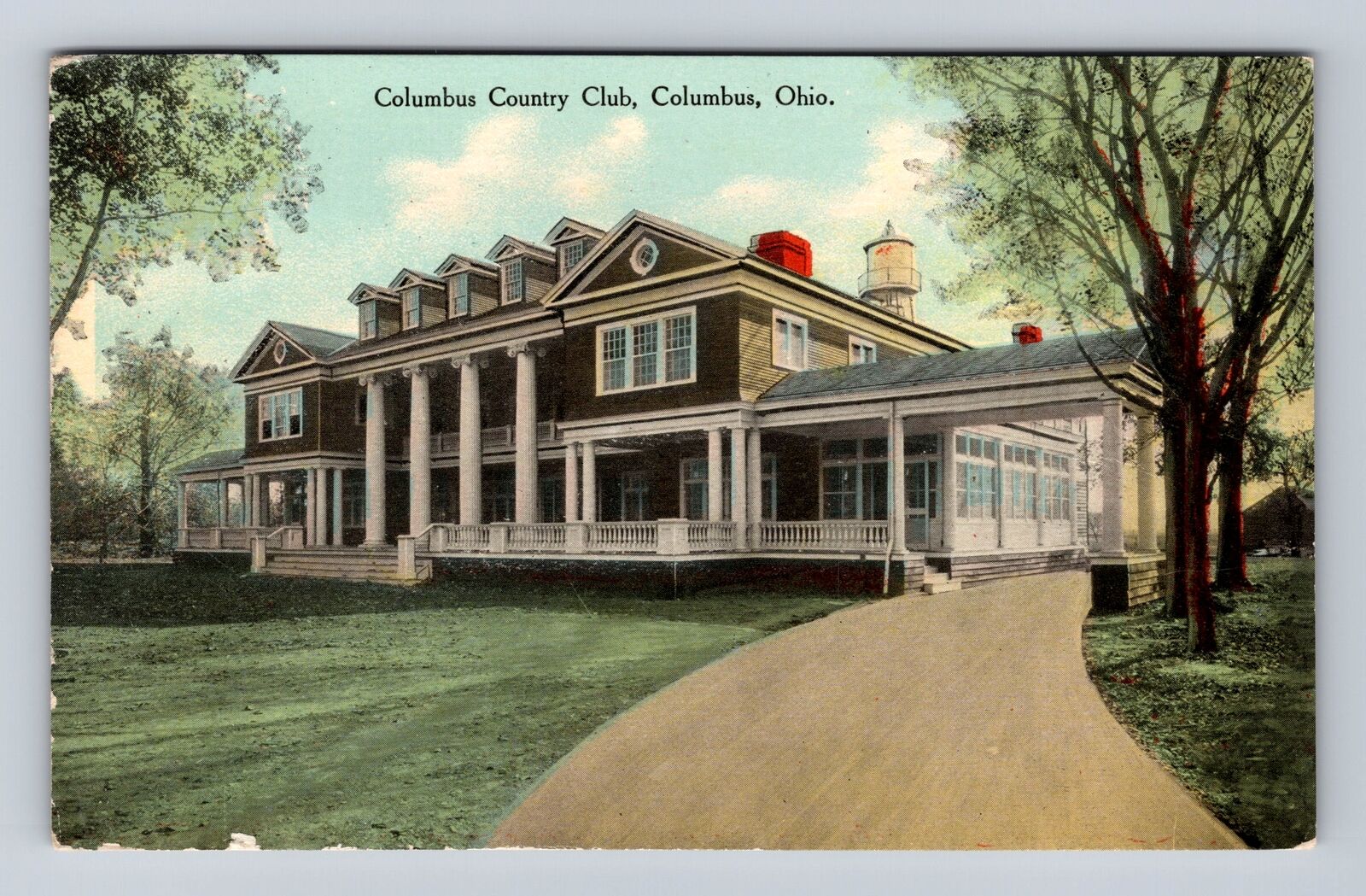 Columbus OH-Ohio, Columbus Country Club, Antique, Vintage Card Souvenir Postcard