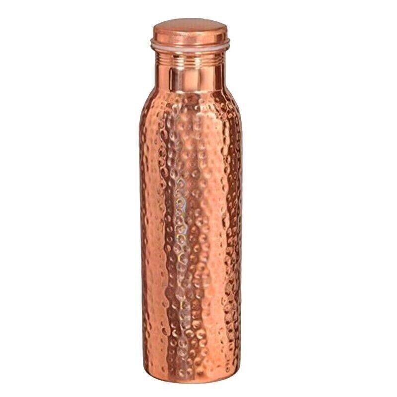Hammered Copper Water Bottle Vessel For Drinking Home Health Benefits 1000 ml