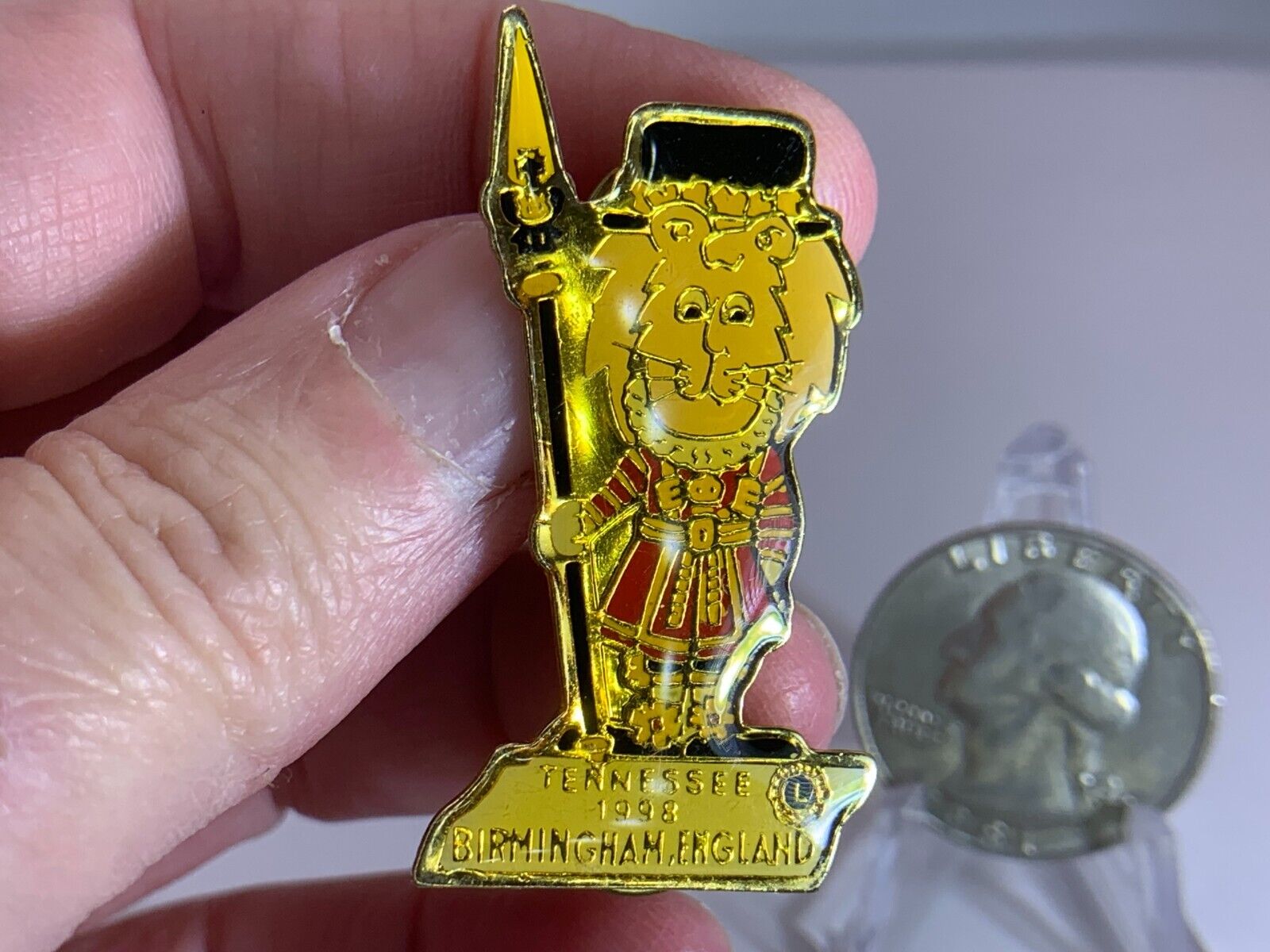 Lions Club Tennessee 1998 Birmingham England Vintage Tack Pin T-1271