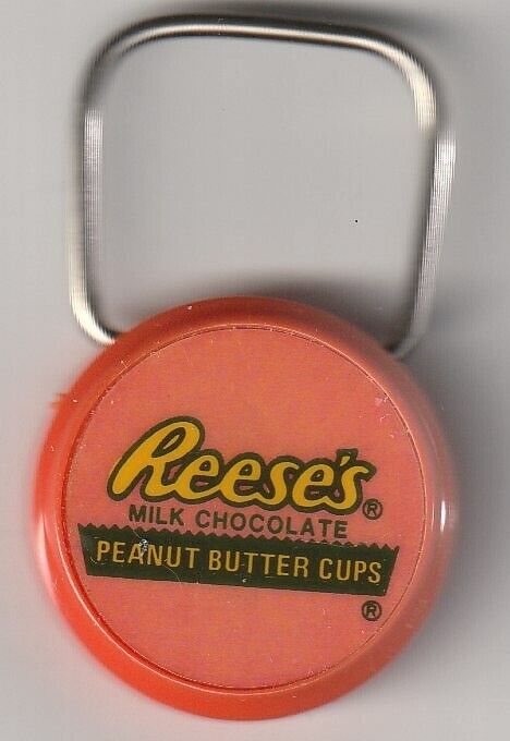 Reese's Peanut Butter Cups Keychain Vintage Biehl Adv Hershey Foods Candy  *Nc26