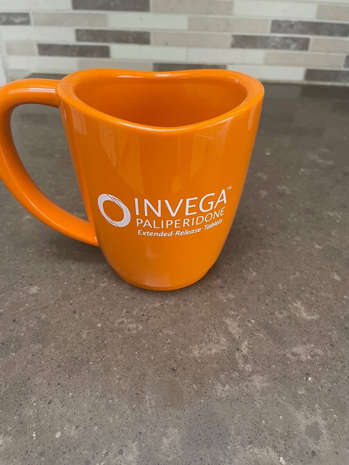 Invega Paliperidone Pharmaceutical Collectible Pharma Rep Coffee Mug Orange