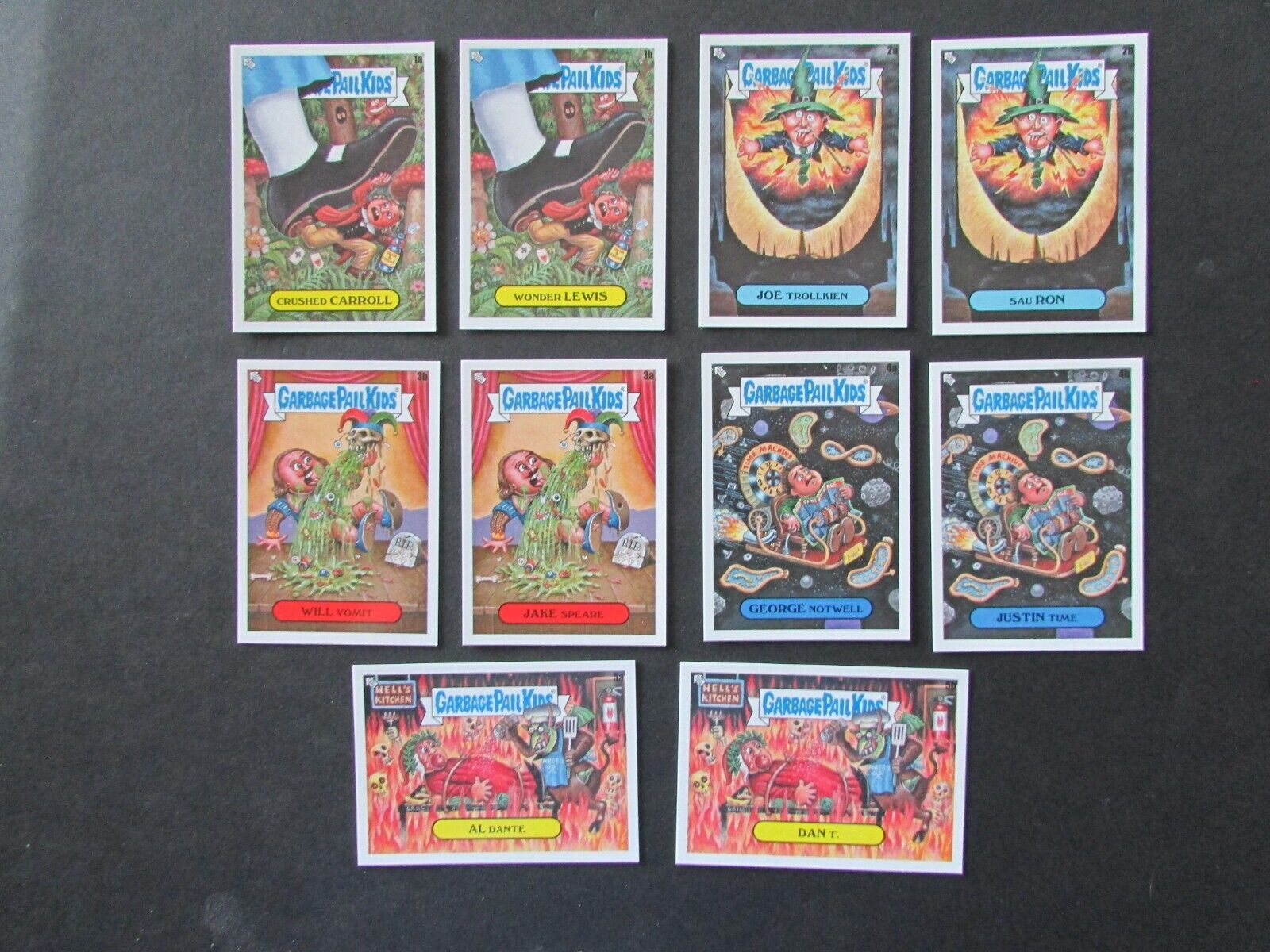 2022 Topps Garbage Pail Kids Series 1 Book Worms Authors of their Misfortune Set