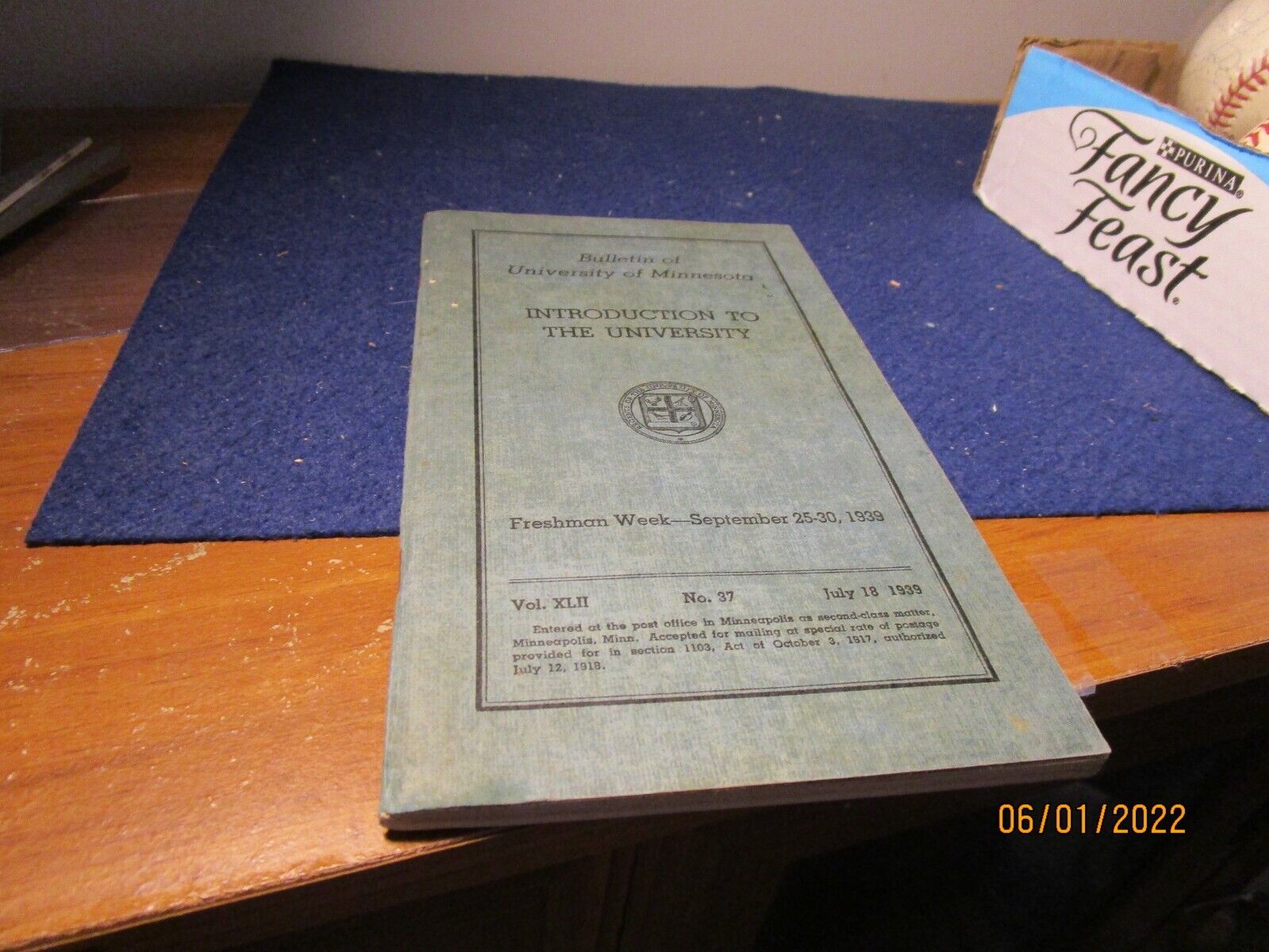 Rare Vintage Bulletin of University of Minnesota Freshman Week 1939 Handbook 