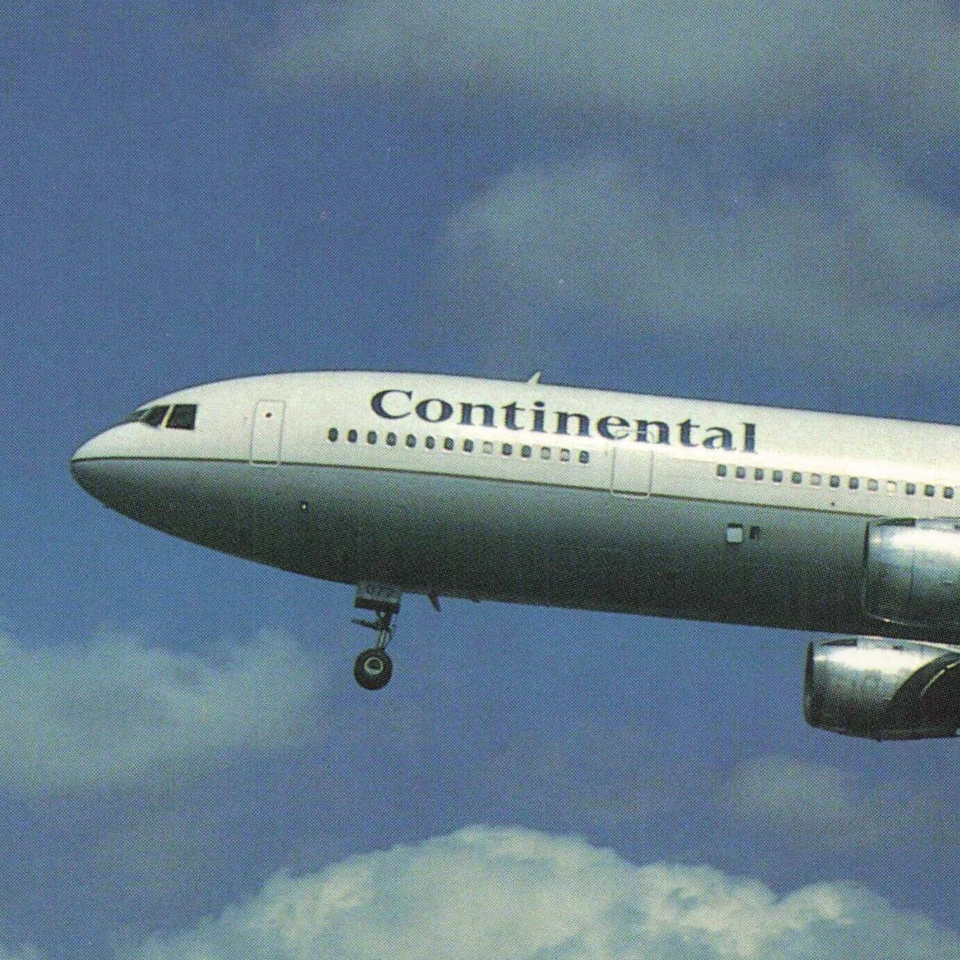 Continental Airlines McDonnell Douglas DC-10 London England UK UNP Postcard