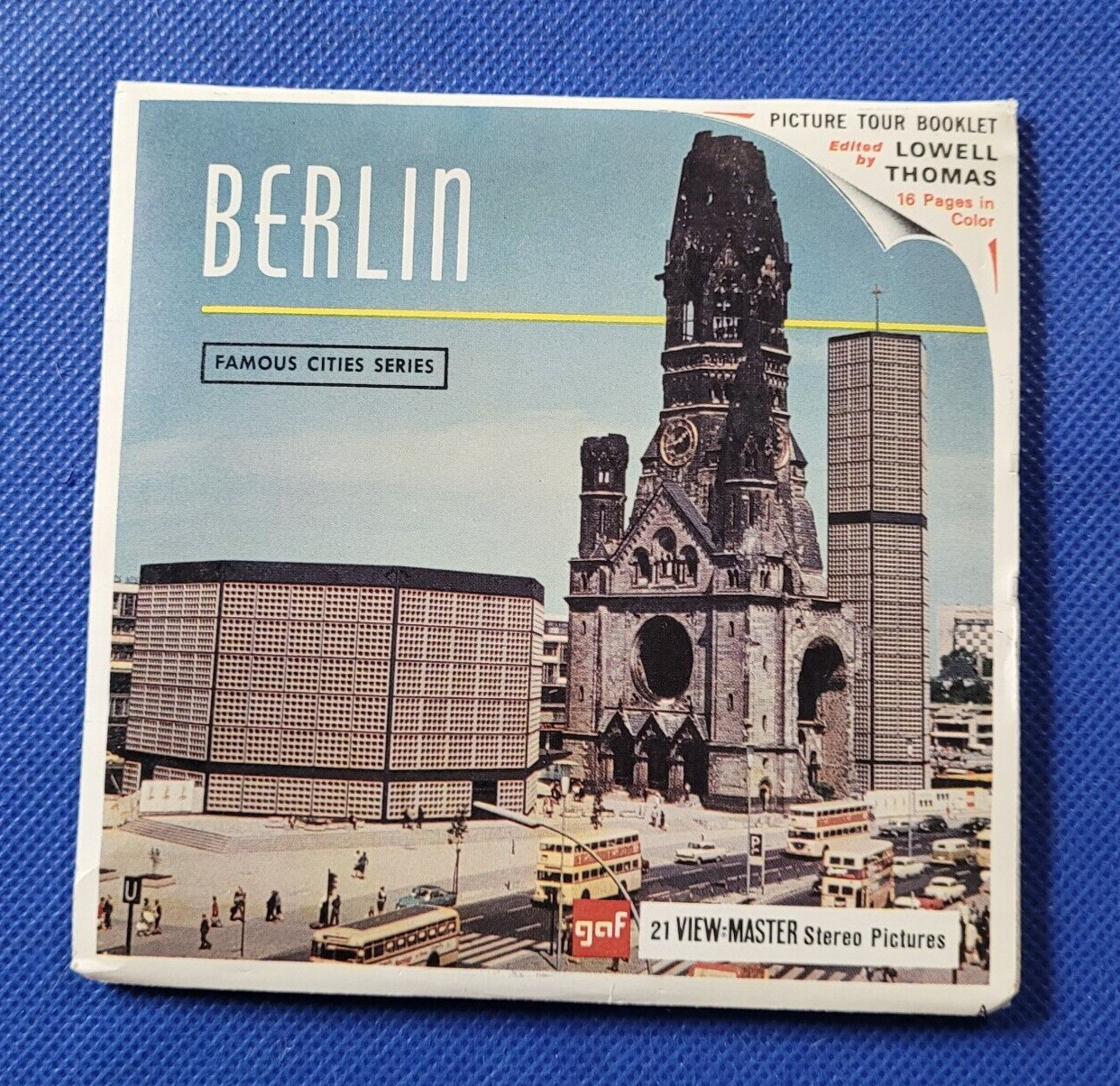 Gaf Vintage B192 Berlin Germany view-master 3 color Reels Packet reel Set