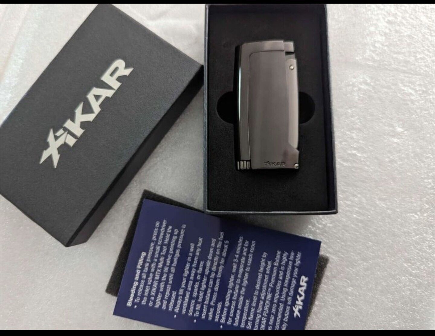 Xikar 3 Jet Flame Lighter,  Grey and Black