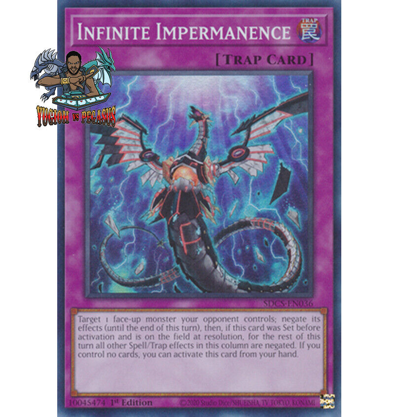 Yugioh 1x Infinite Impermanence SDCS-EN036 Super Rare 1st ed NM