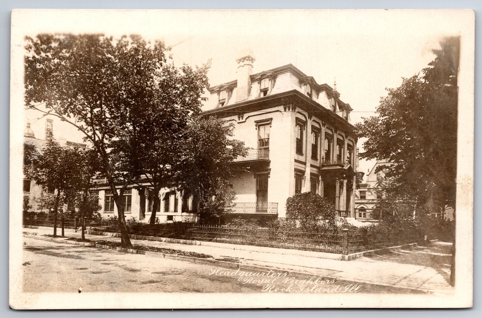Rock Island Illinois~Victorian Headquarters~Royal Neighbors Of America~1910 RPPC