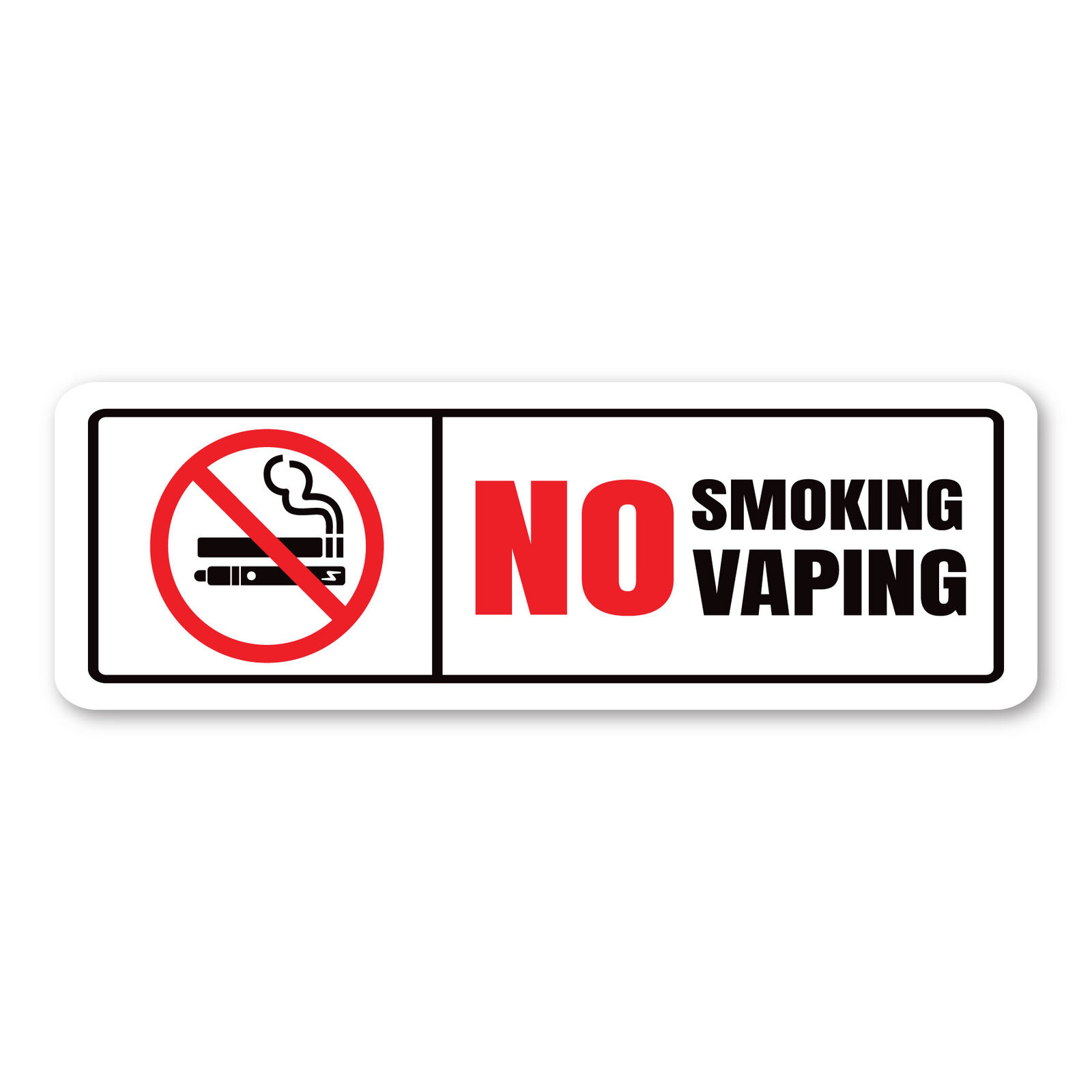No Smoking / No Vaping - Rectangle design v1 - Magnet