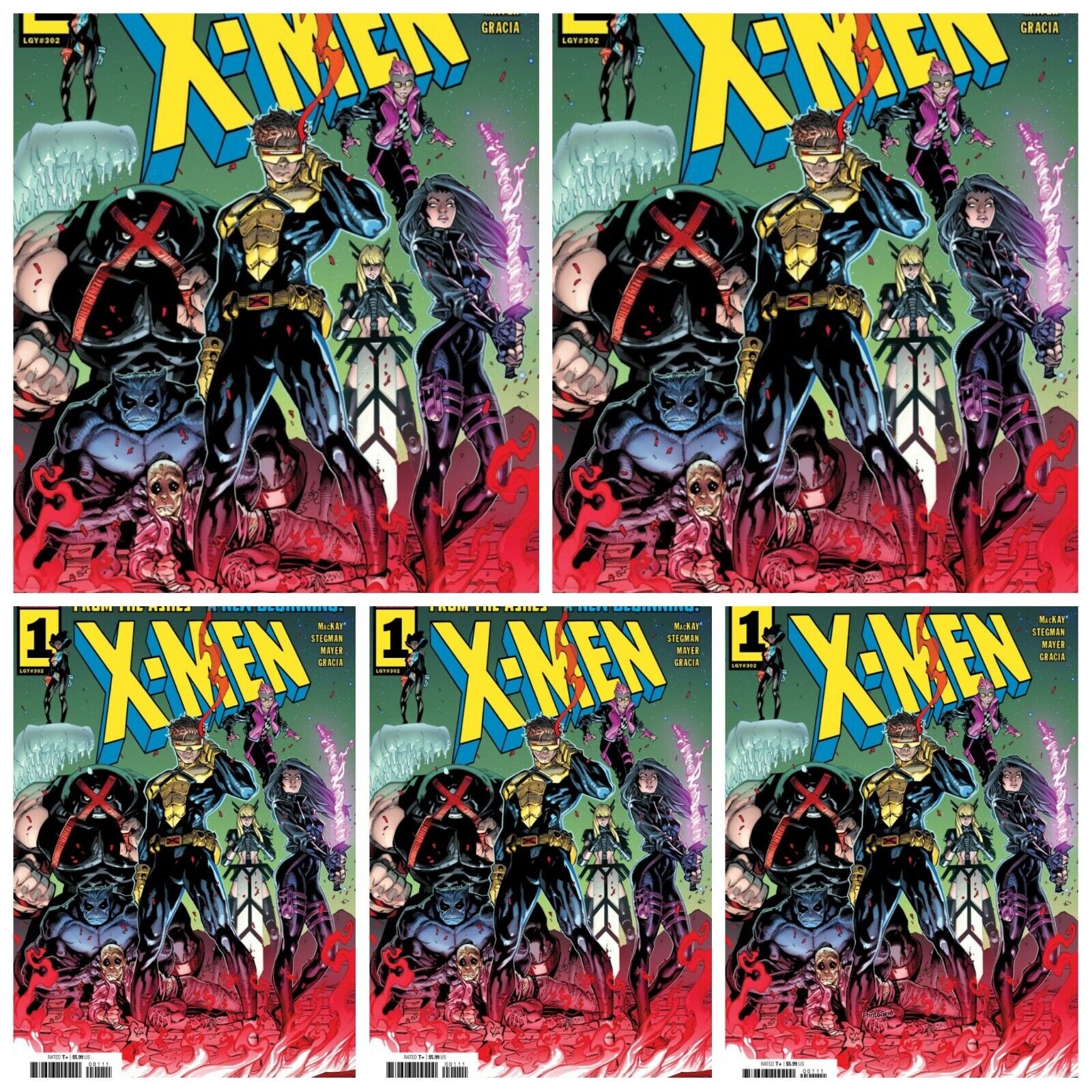 5 Pack X-Men #1 Main Cover A Stegman PRESALE 7/10 Marvel Comics 2024