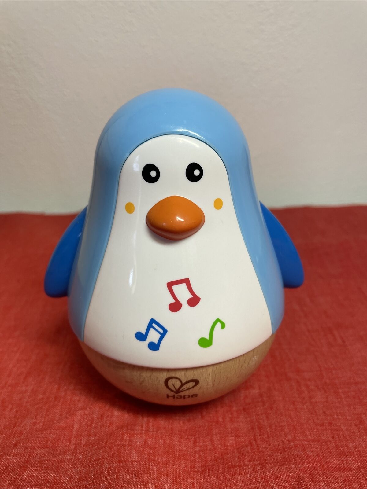 Hape Penguin Musical Wobbler | Colorful Wobbling Melody Penguin, Roly Poly Toy