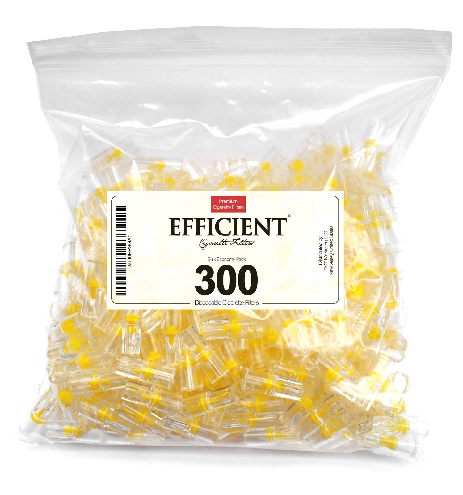 EFFICIENT Disposable Cigarette Filters Bulk Economy 300 Count (Pack of 1) 
