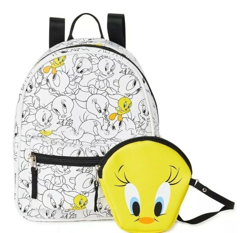 Warner Bros. Looney Tunes Tweety Bird Women's Mini Backpack With Change Purse 