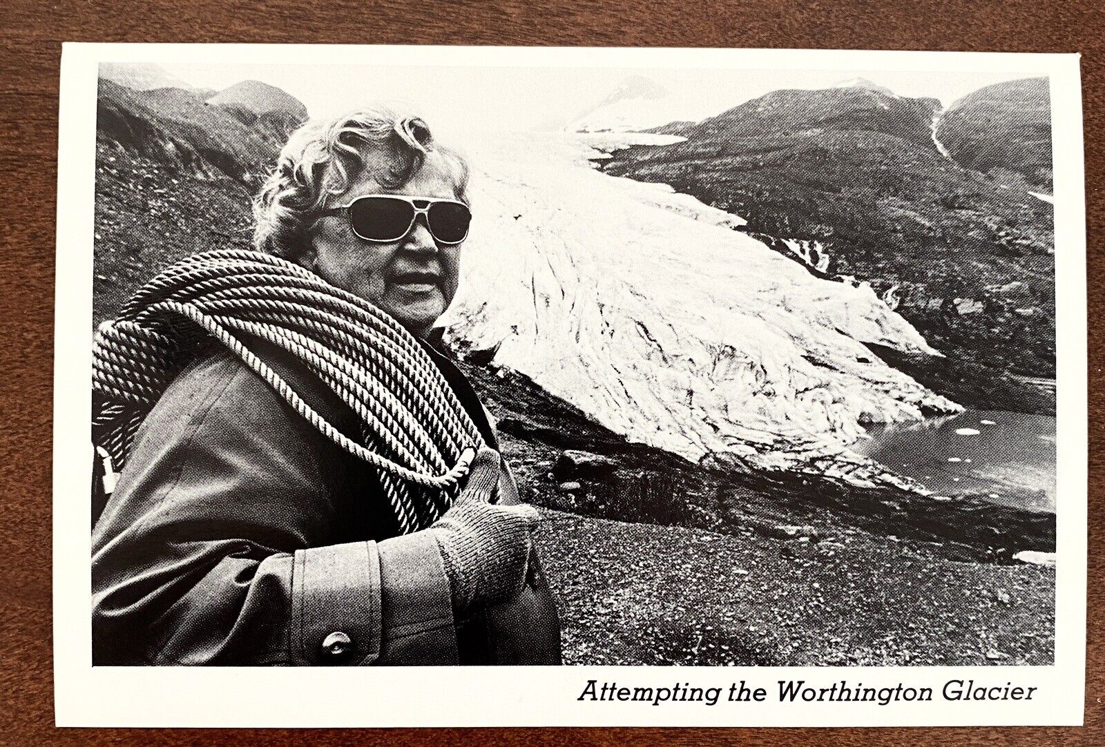 Vintage Postcard, Alaska Humor, Attempting Worthington Glacier, Valdez, 1981,UNP