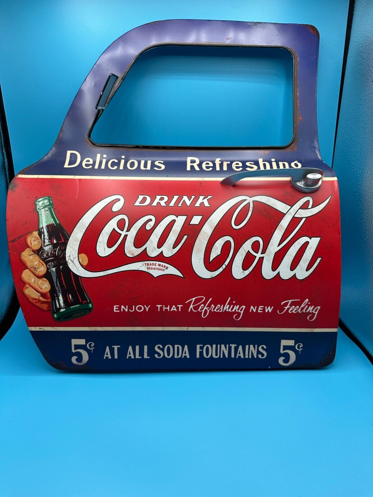Metal  Coca-Cola sign (Truck Door)
