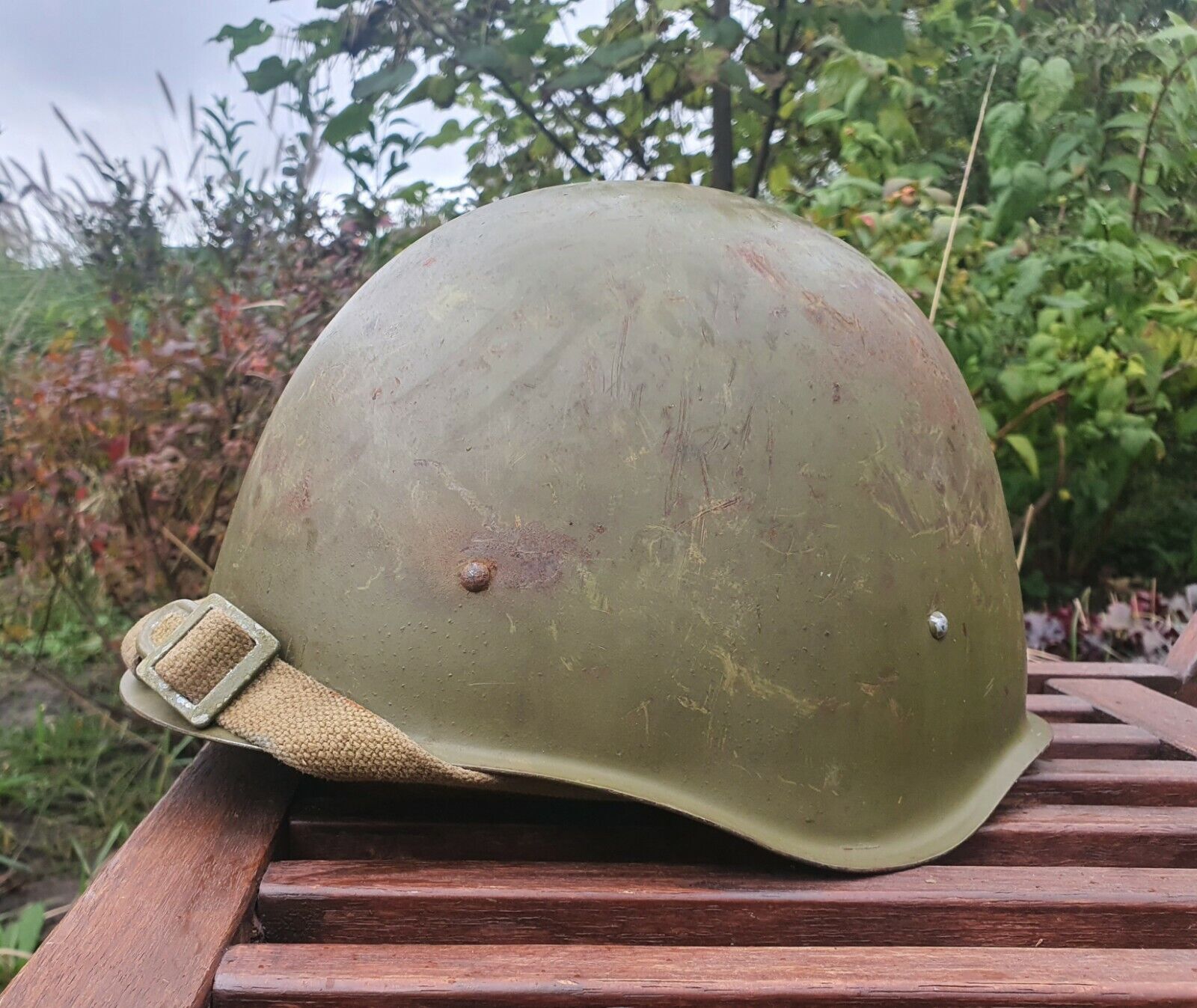 Original Steel Helmet SSH 40 WWII USSR Ukraine Military Soviet Army RKKA WW2