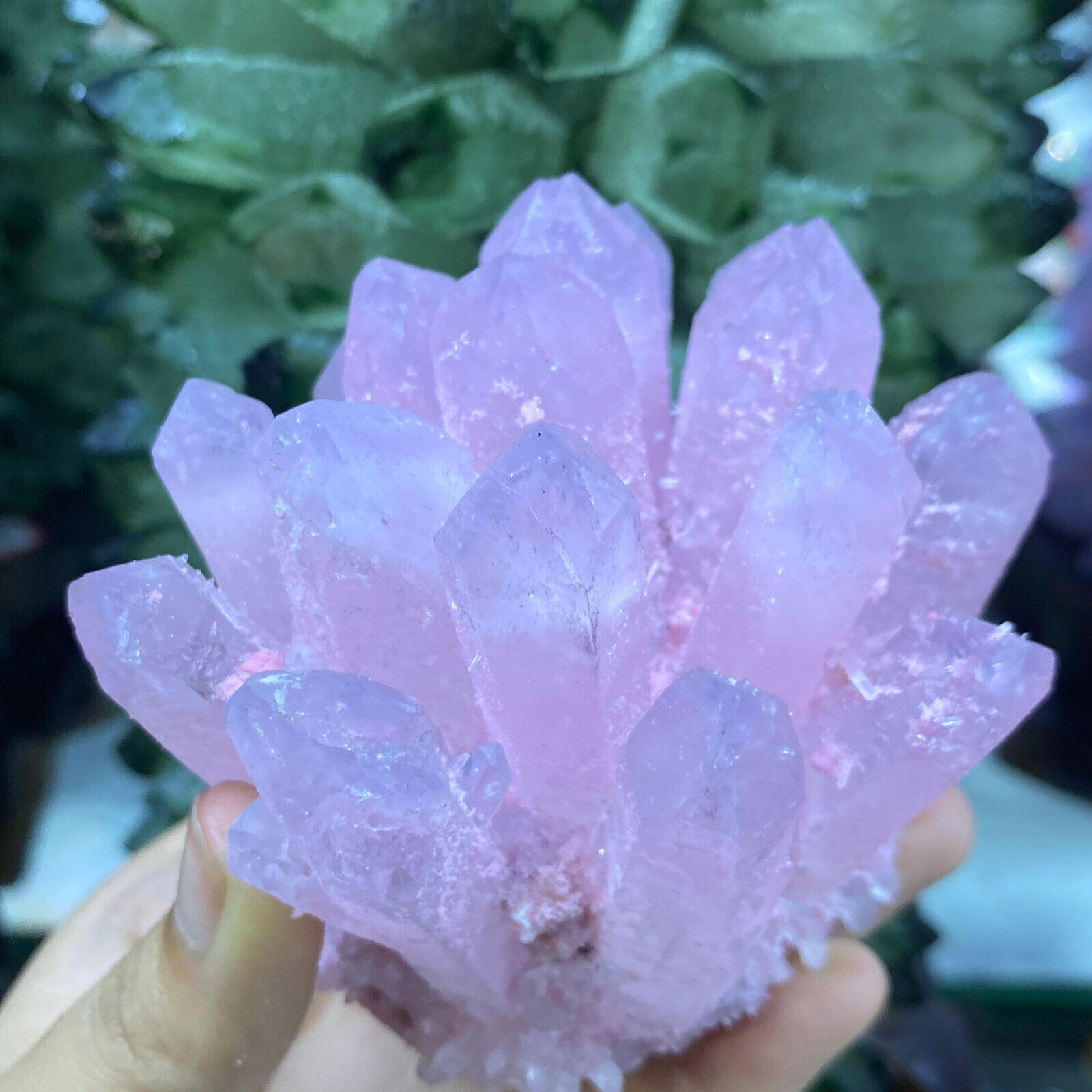 400g+New Find Phantom Quartz Crystal Cluster Mineral Specimen Healing Gem Gift