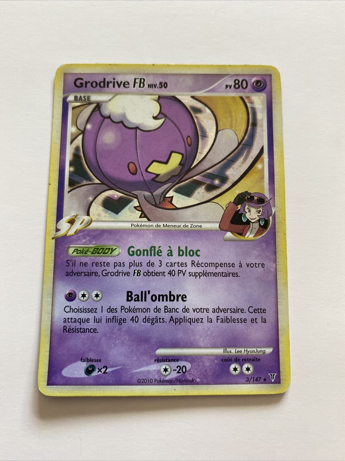 Pokemon Card Grodrive / Drifblim FB 3/147 Holo Platinum Supreme Victors - French