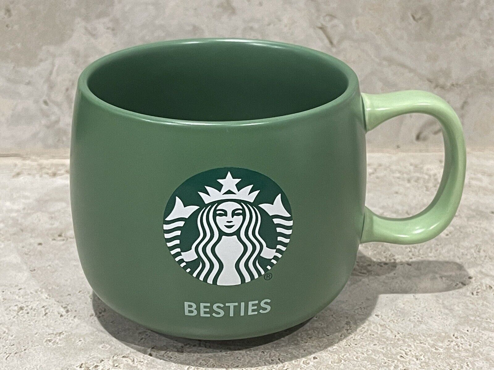 2020 Starbucks Mermaid Logo Coffee BESTIES Mug Stonewear Green 12 oz Cup