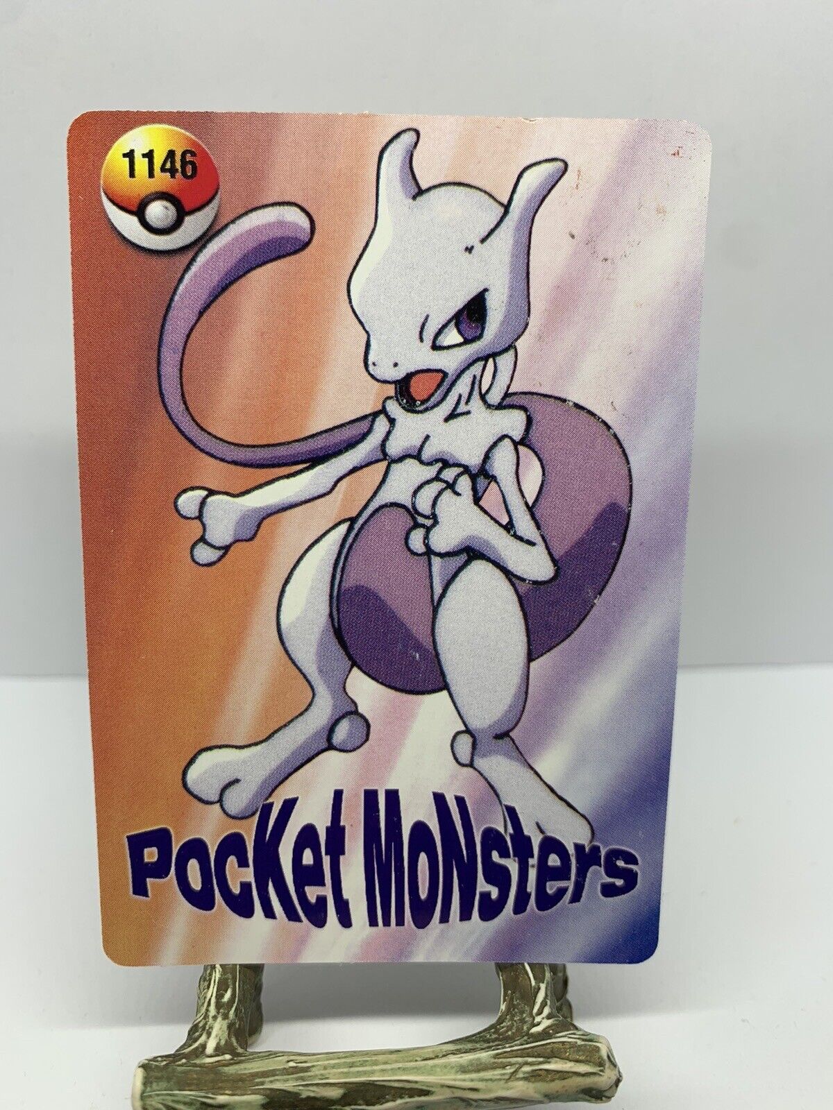 Mewtwo 1146 Vintage Pokémon Non Holo Sticker Card