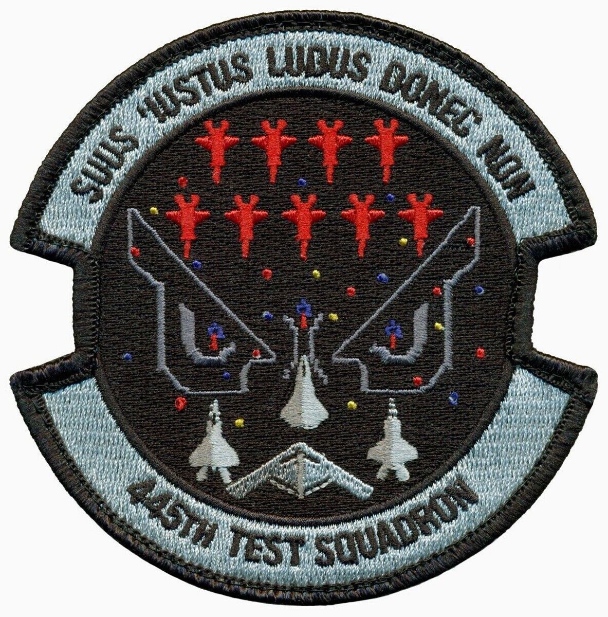 USAF 445th TEST SQ -445 TS- B-21-B-2-F-22-F-35 STEALTH- Edwards AFB -VEL PATCH