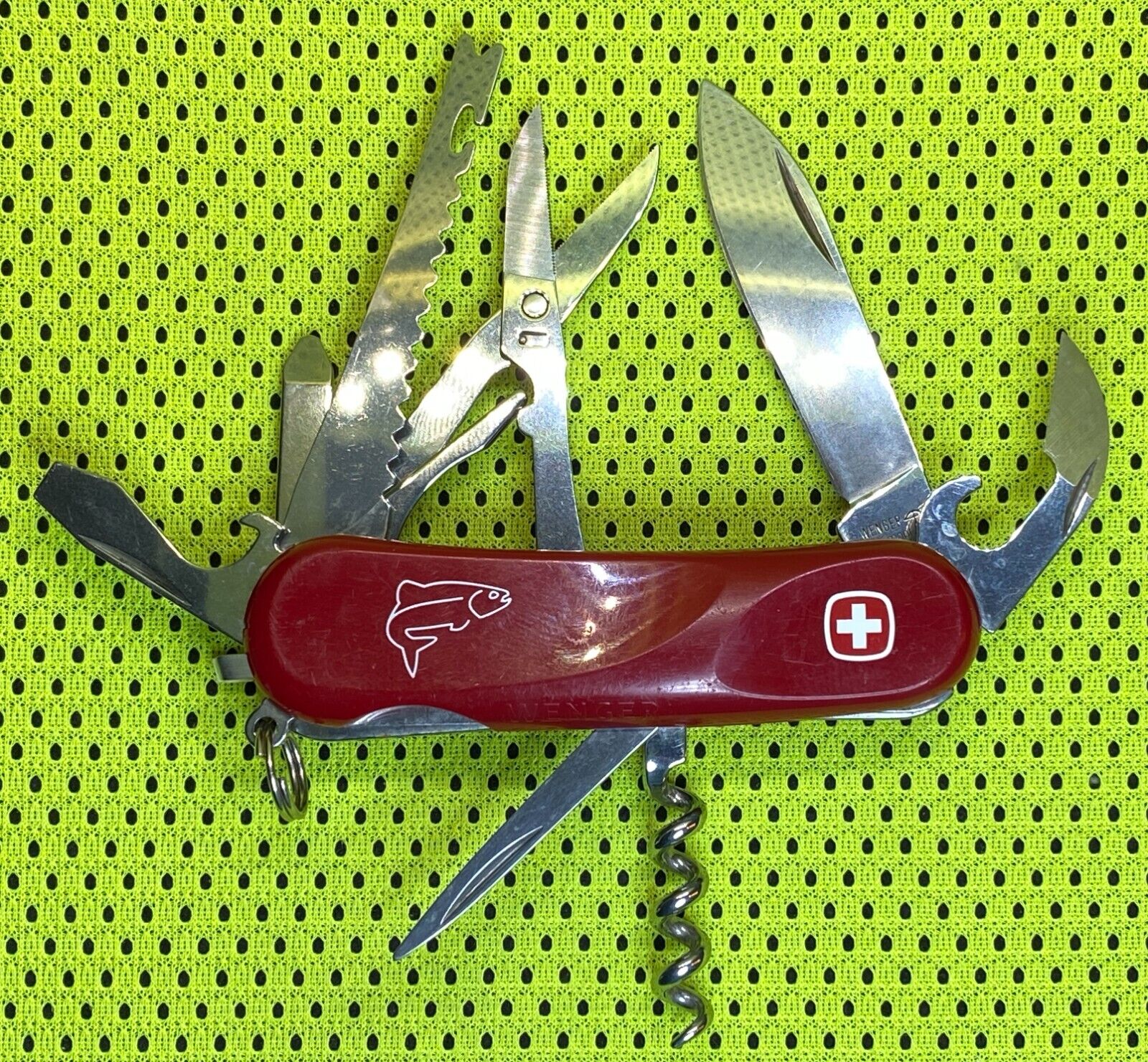 Wenger Fisherman Evolution Evo 19 Red 85mm 4 Layer Swiss Army Knife Used (491)