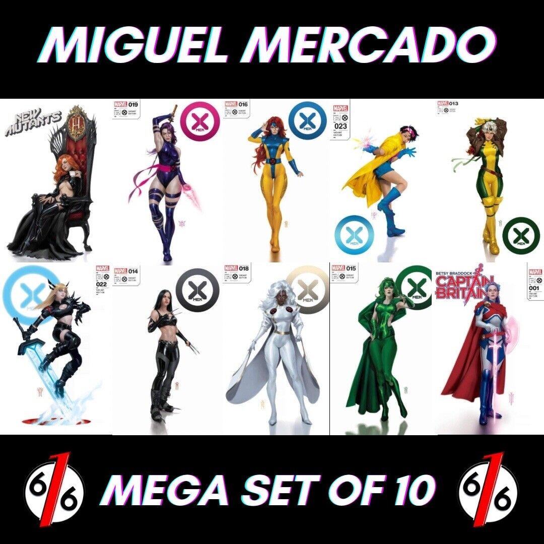 🔥✖️ WOMEN OF THE X-MEN MIGUEL MERCADO Trade Dress Variant Set Of 10