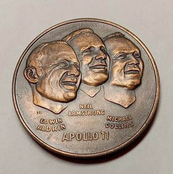 1969 Apollo 11 First Men on the Moon Bronze Medallion