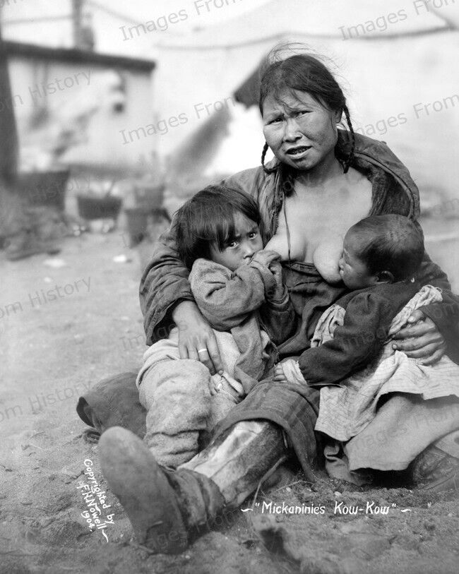 8x10 Print Eskimo Inuit McKannies Kow Kow Breast Feeding 1904 #3c043
