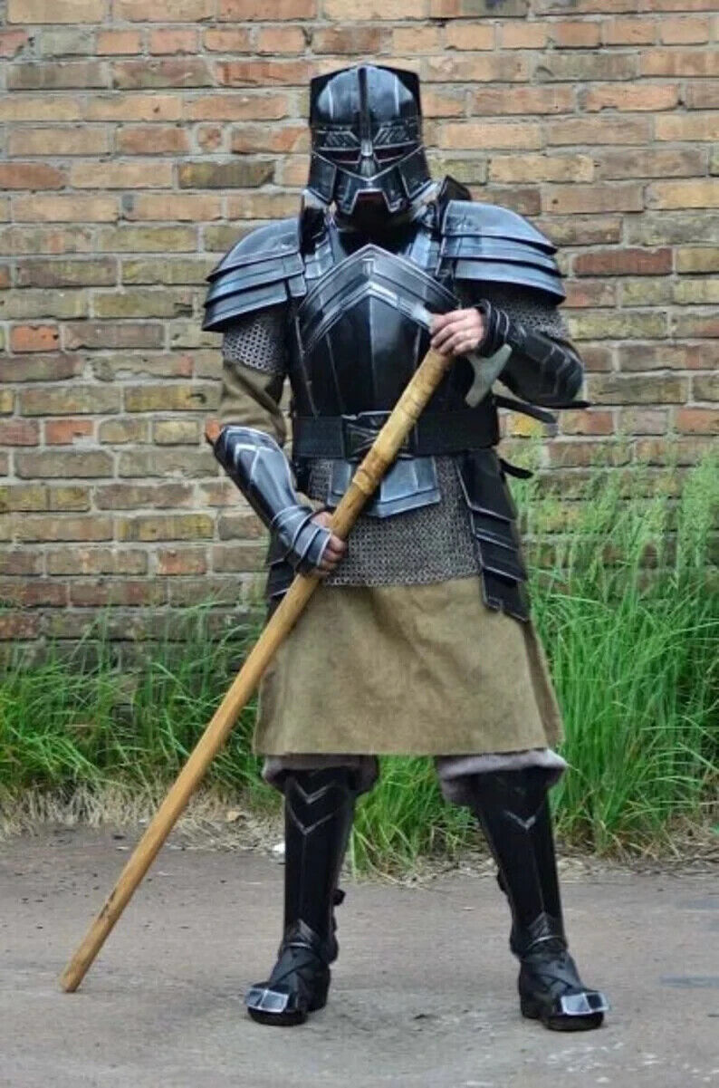 Medieval Larp Warrior Steel Dwarf Moria Full Suit Of Armor Cuirass Battle