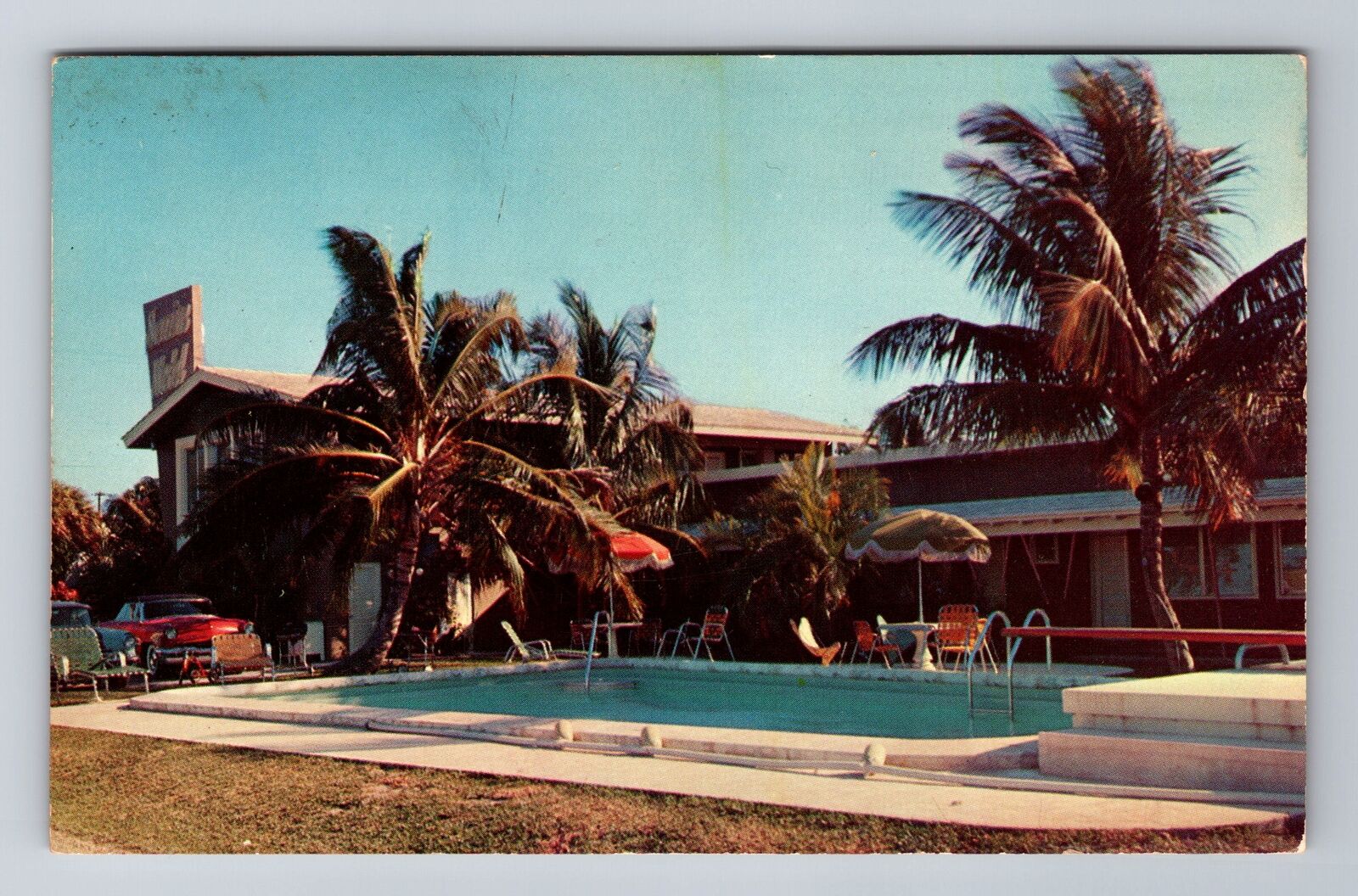 Fort Lauderdale FL-Florida, Seaire Motel, Pool, Advertising, Vintage Postcard