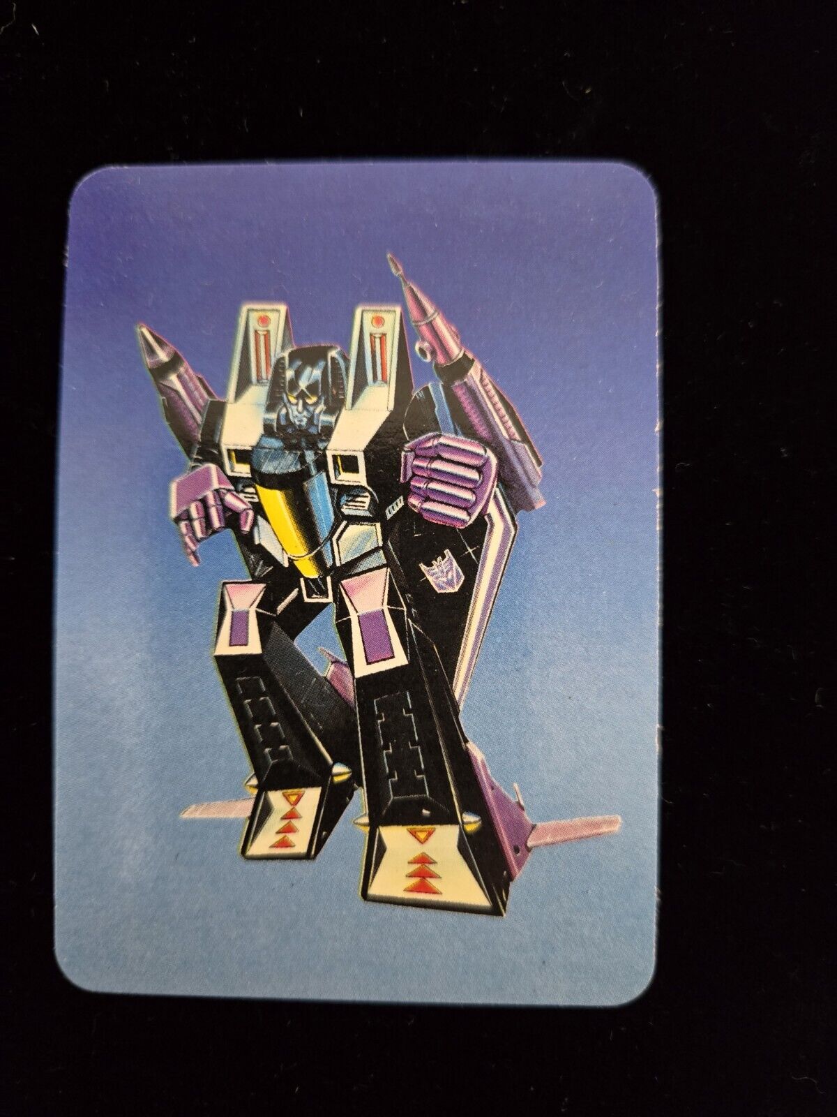 Transformers G1 Hasbro Action Cards 1985 101 Skywarp blue Variation 