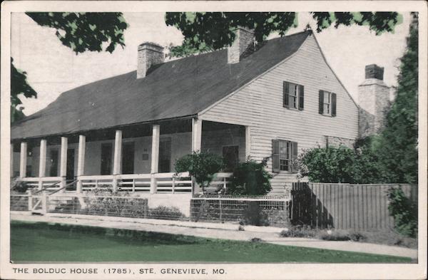 Ste. Genevieve,MO The Bolduc House (1785) Missouri Chrome Postcard Vintage