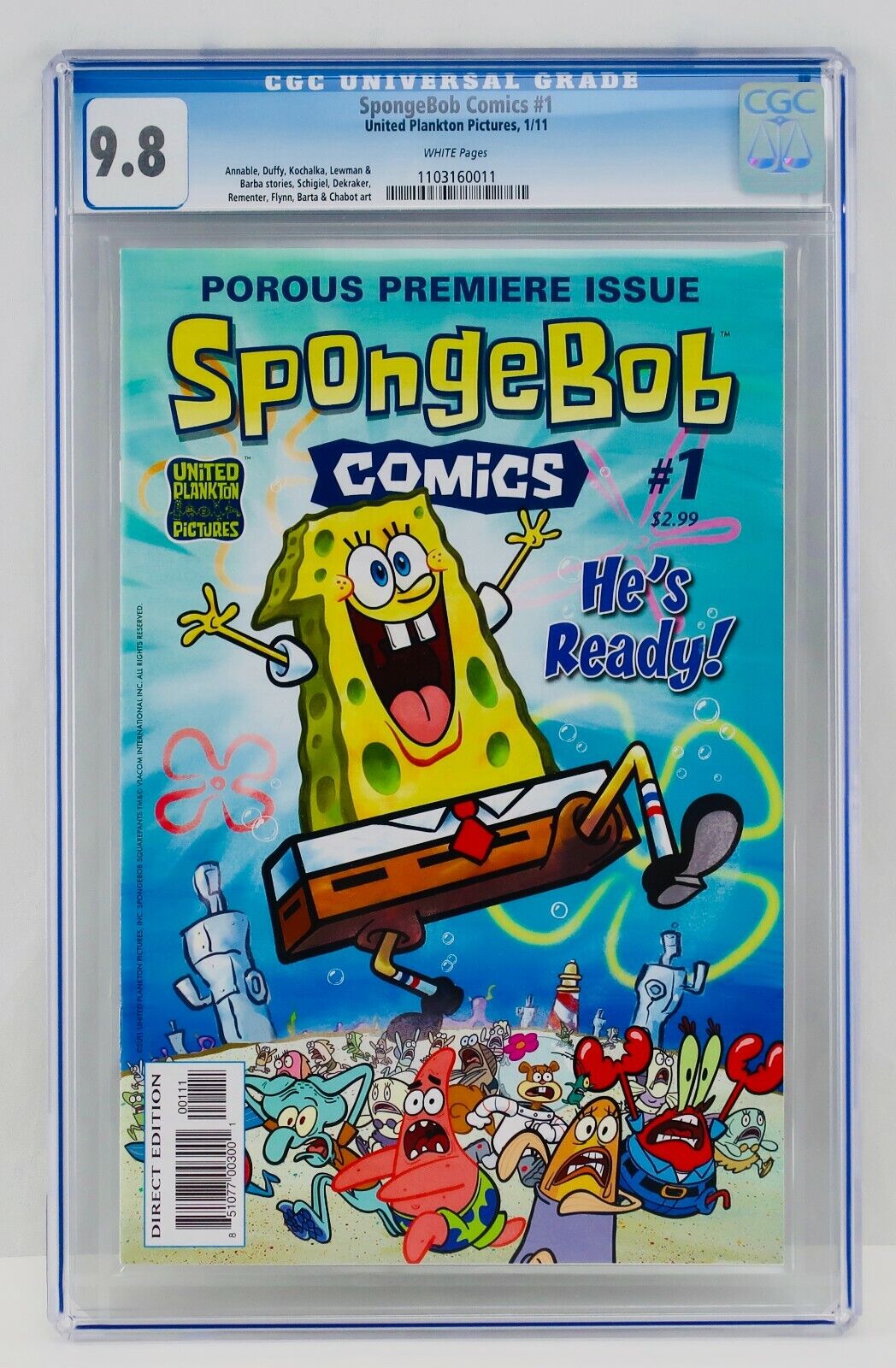 SpongeBob Comics #1 CGC 9.8 White Pages United Plankton Pictures NM/MT Key Grail