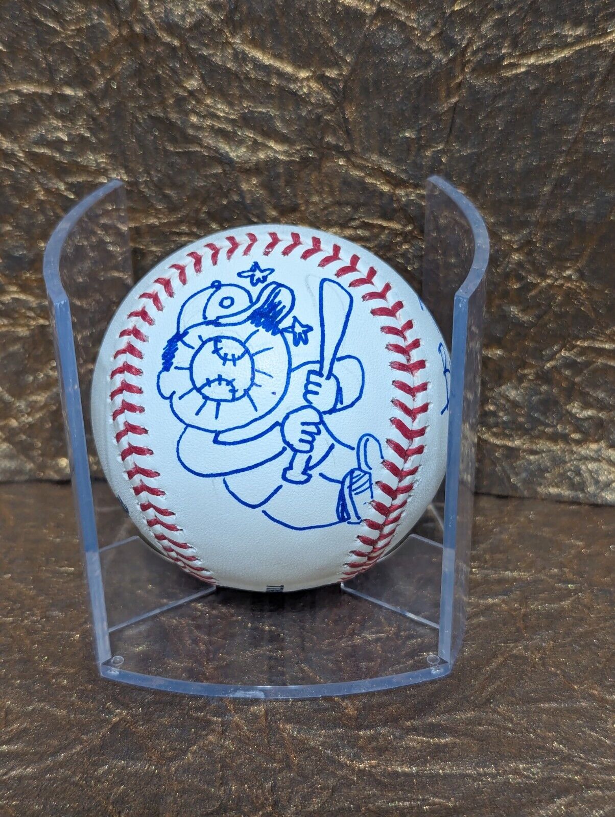 Tom Bunk Autograph Hand Drawn Sketch Mad Magazine PSA DNA Signed Baseball