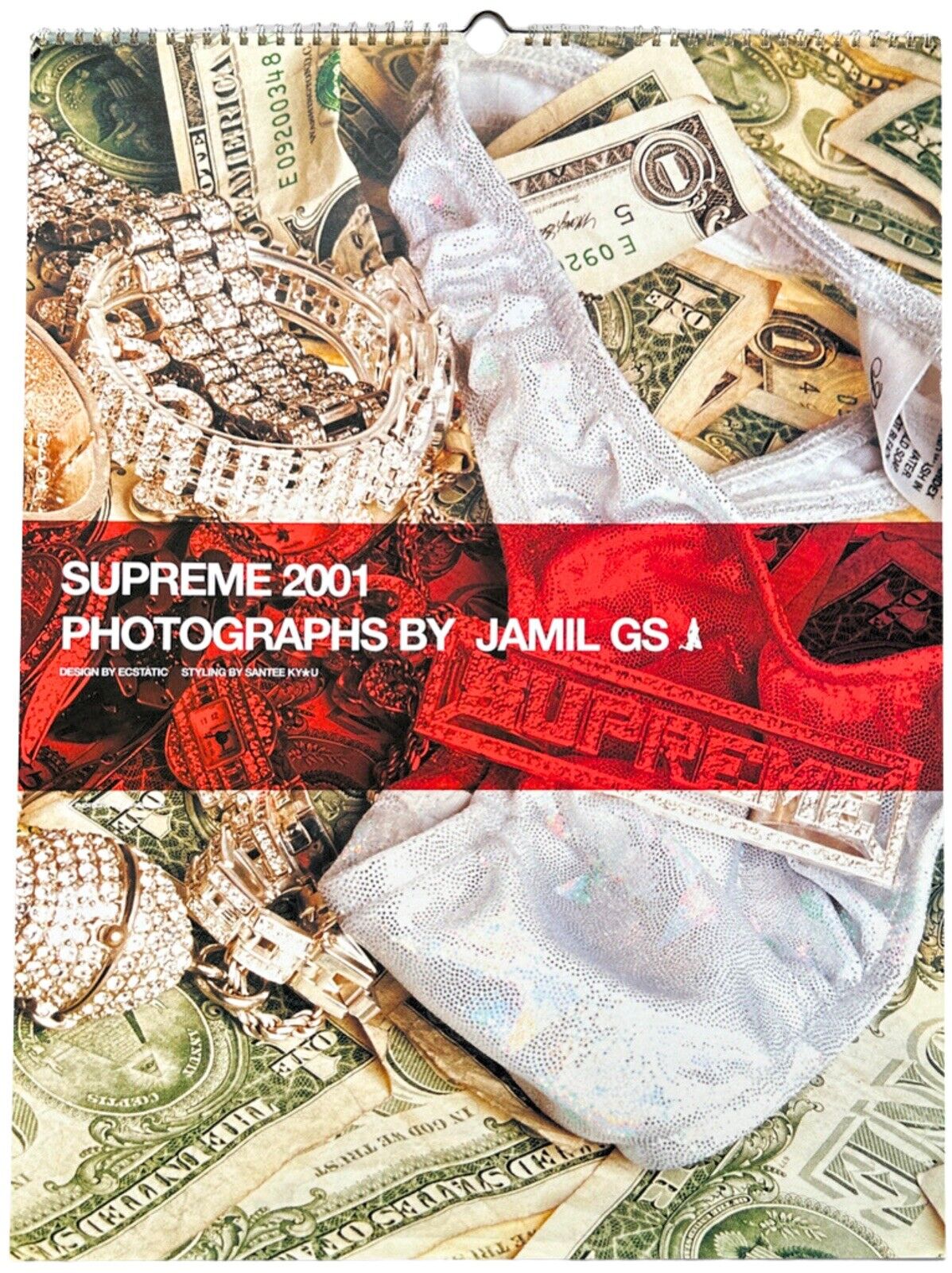 2001 Supreme Jamil GS F&F Calendar Autographed Box Logo Deadstock Rare Vintage