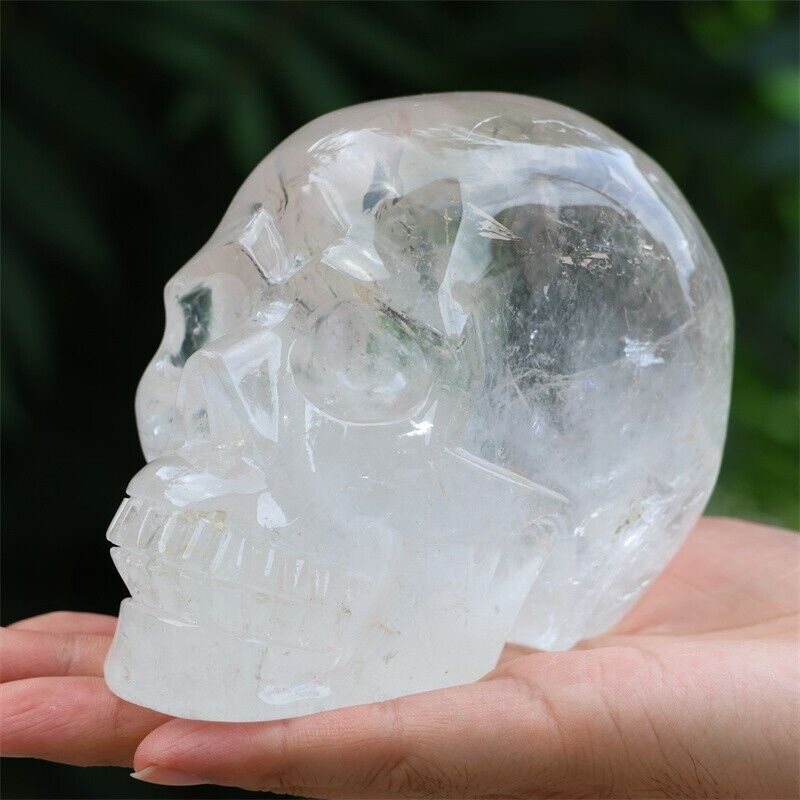 1.44kg natural clear quartz skull quartz crystal carved reiki healing WK272