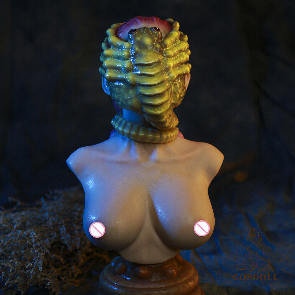 Alien Face Sci-Fi Thriller Movie Silicone Humanoid Model decoration US