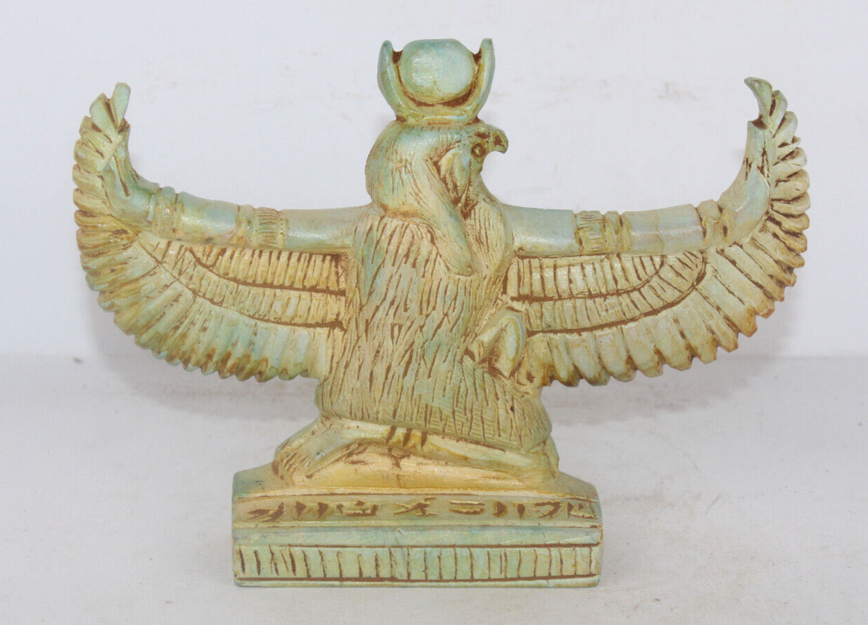 RARE ANCIENT EGYPTIAN ANTIQUE Pharaonic ISIS Set Winged Stone Statue (BS)