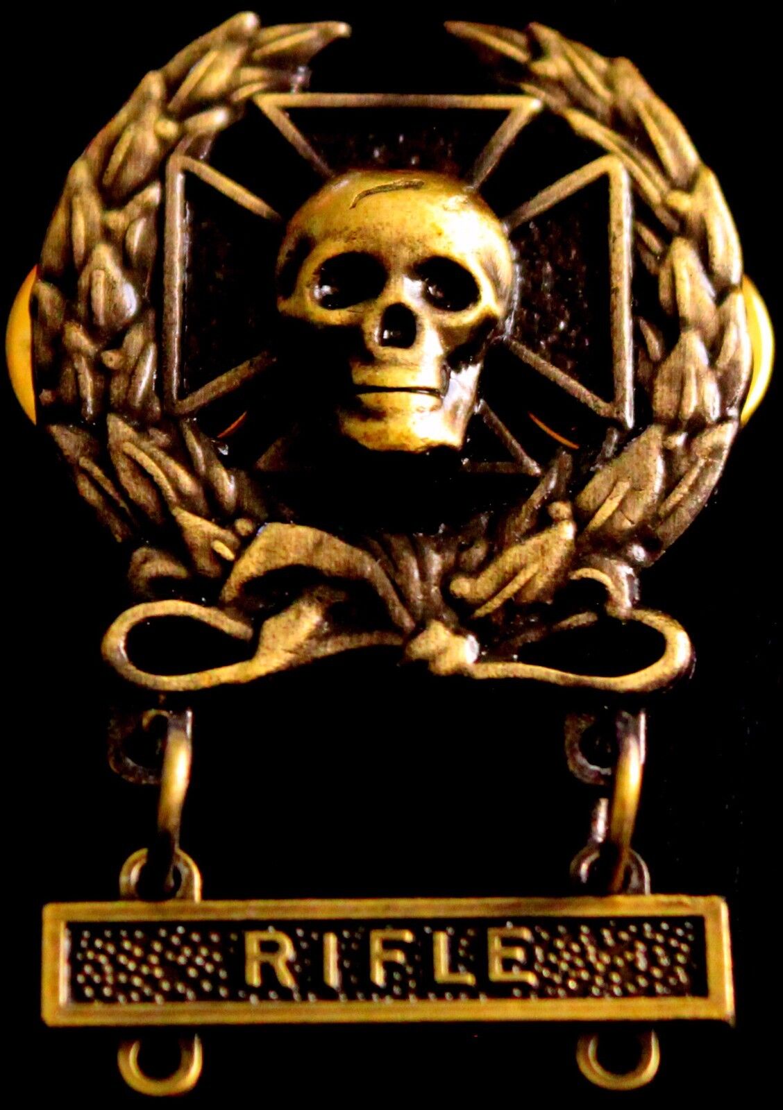 Expert Sniper Skull Badge Pin Rifle Bar Army Marksman M24 Medal ANTIQUE Insignia