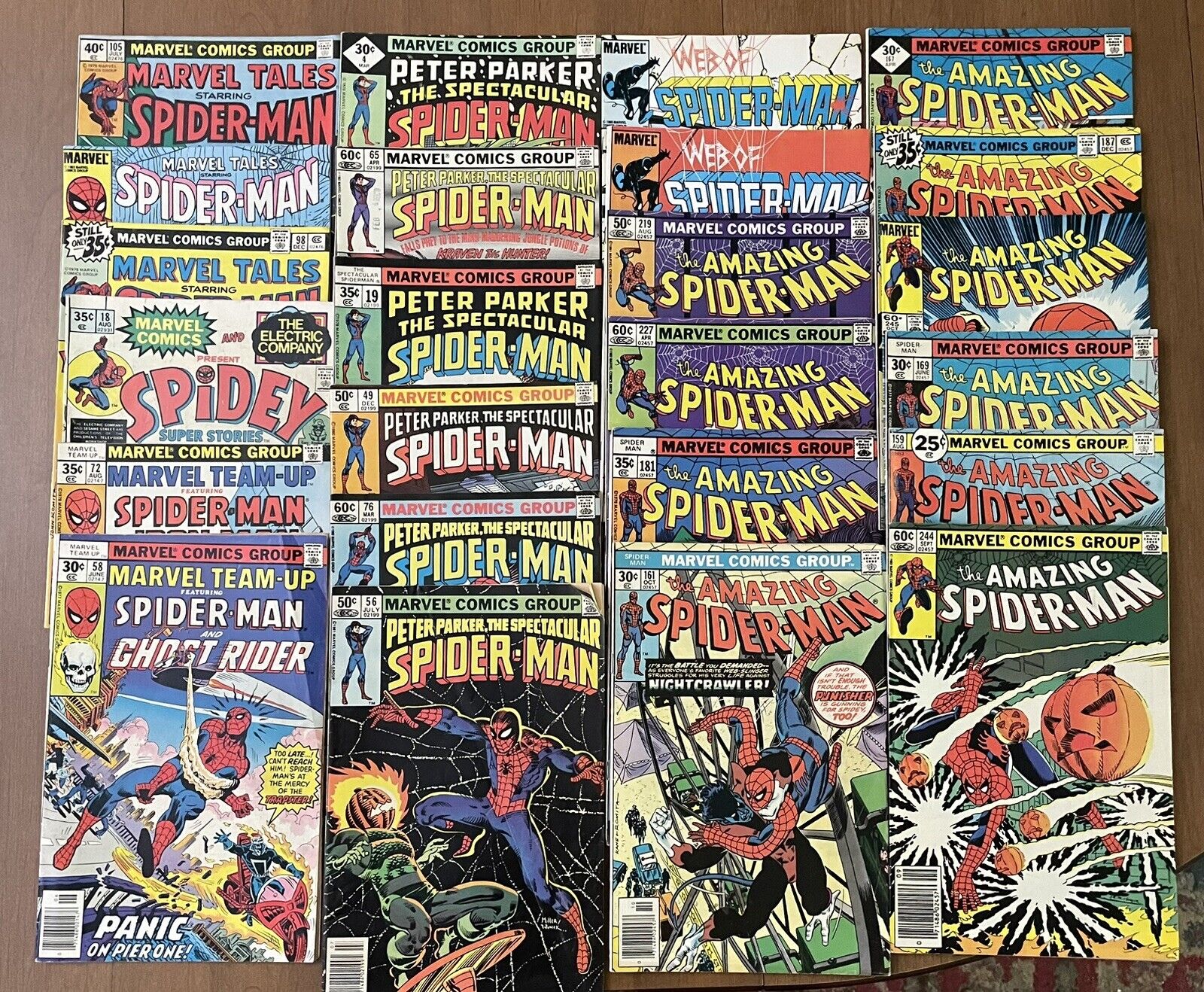 x24 Vintage Bronze Marvel Spiderman Comic Lot Amazing Spider-Man Peter Parker