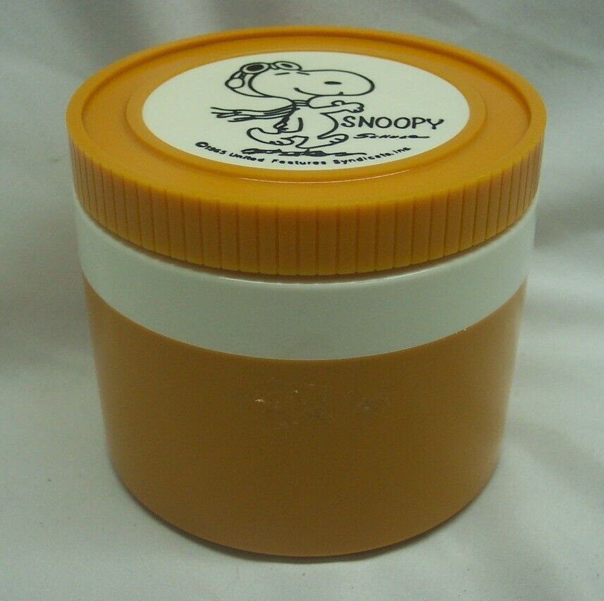 Vintage 1965 Snoopy Thermos Flying Ace Peanuts insulated jar small soup Schulz