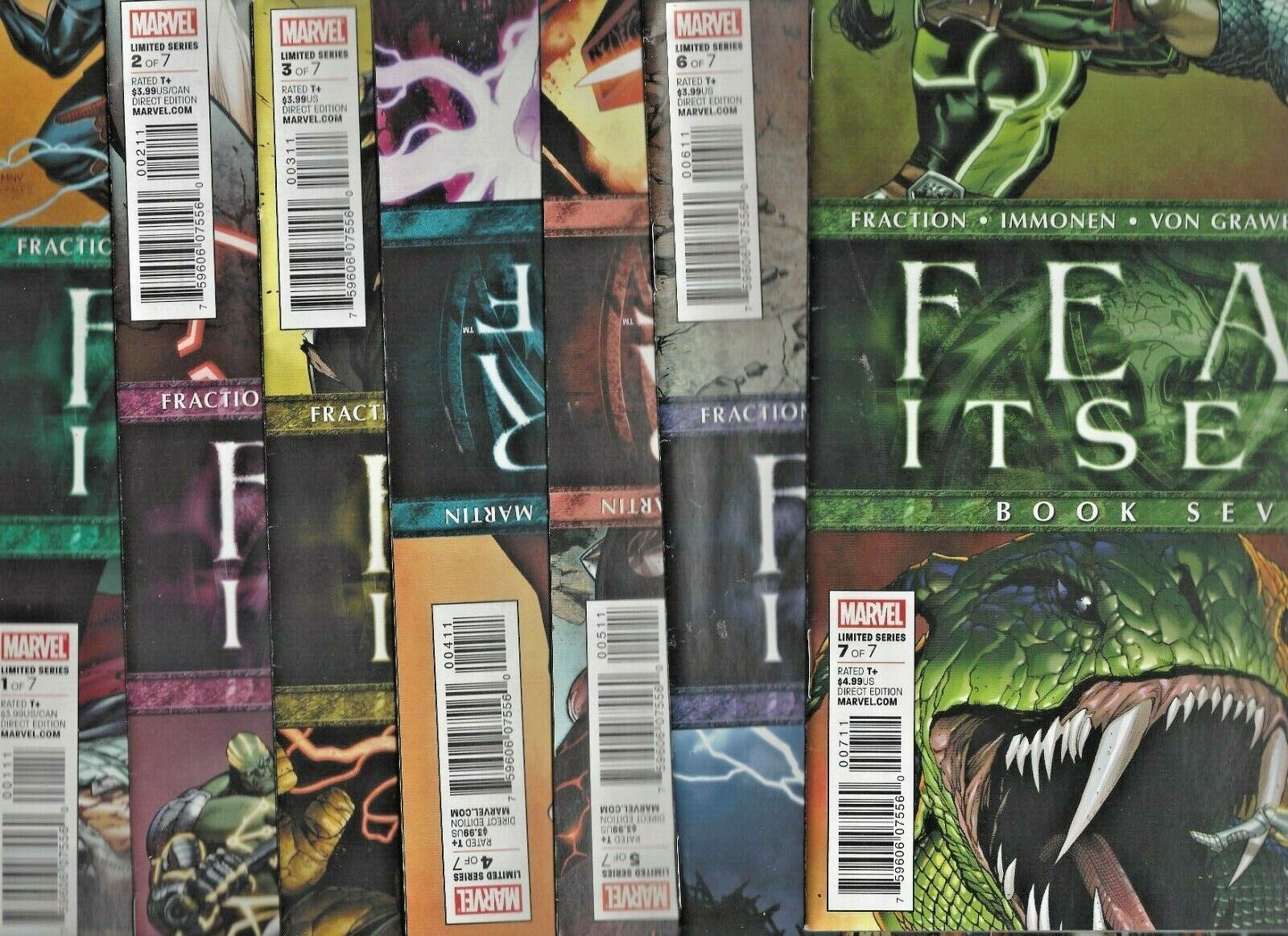 FEAR ITSELF #1 - #7 *FREE SHIPPING*  I WILL BEAT ANY PRICE 