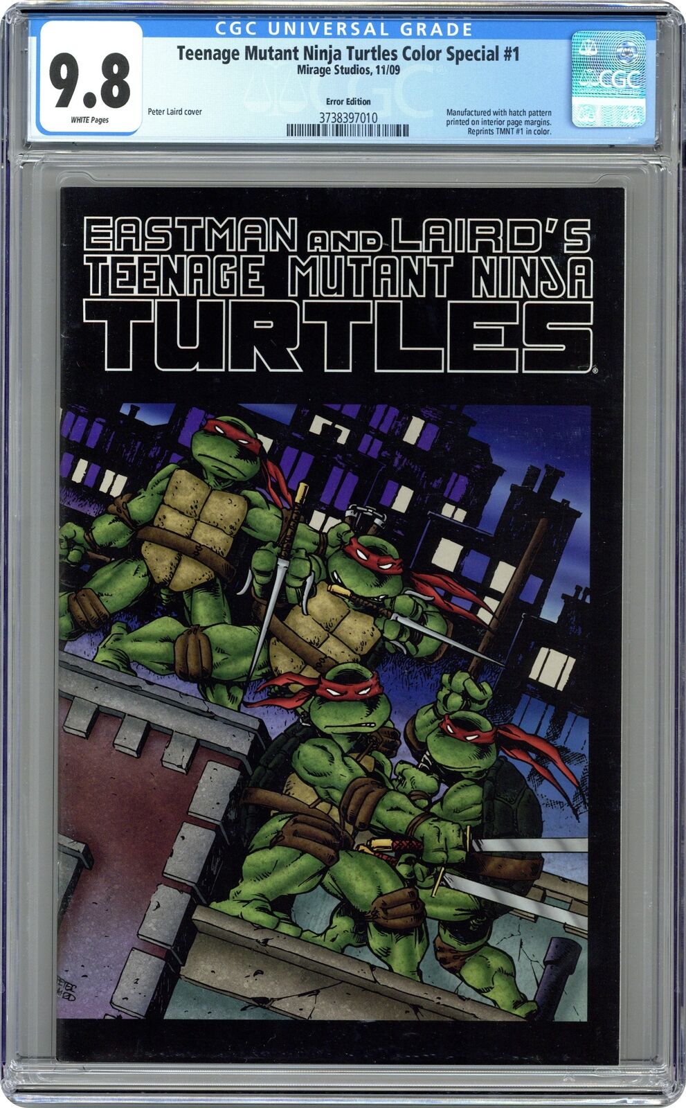 Teenage Mutant Ninja Turtles Color Special #1 Recall CGC 9.8 2009 3738397010