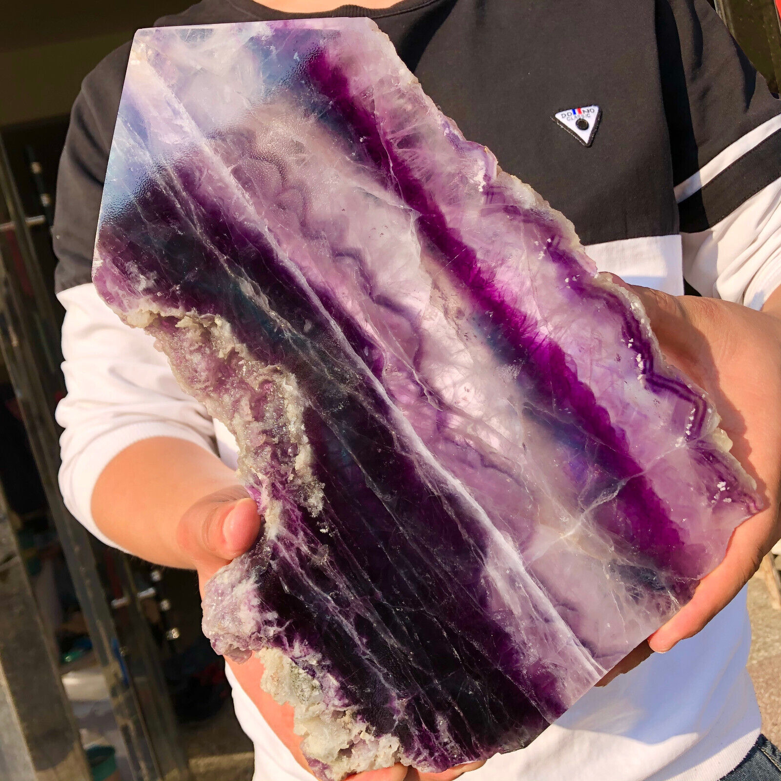6.93lb  Natural beautiful Rainbow Fluorite Crystal Rough stone specimens cure