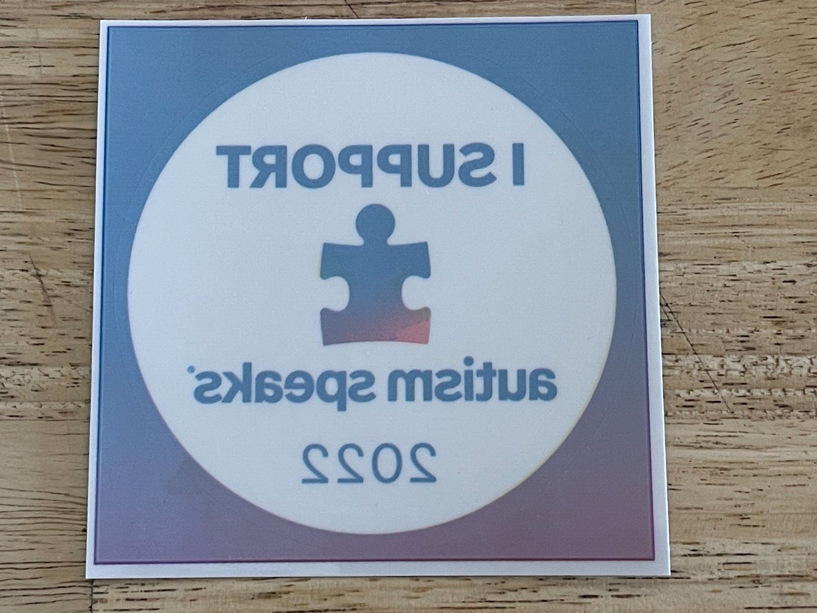 I Support Autism Speaks - 2022 - Decal Sticker Bumper-Sticker