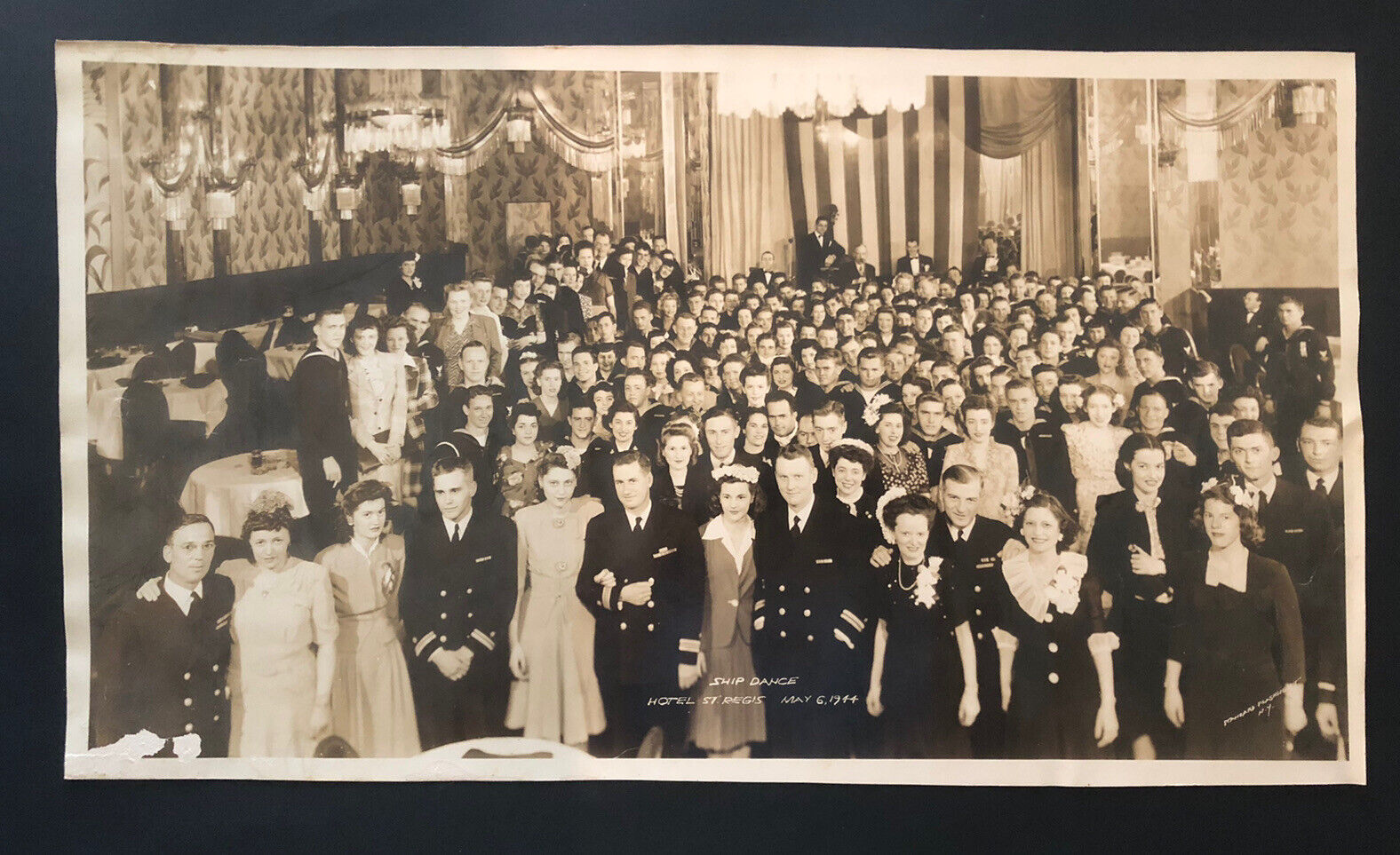 WWII 1944 VINTAGE SHIP DANCE HOTEL ST REGIS NY B&W PICTURE PHOTOGRAPH 19\