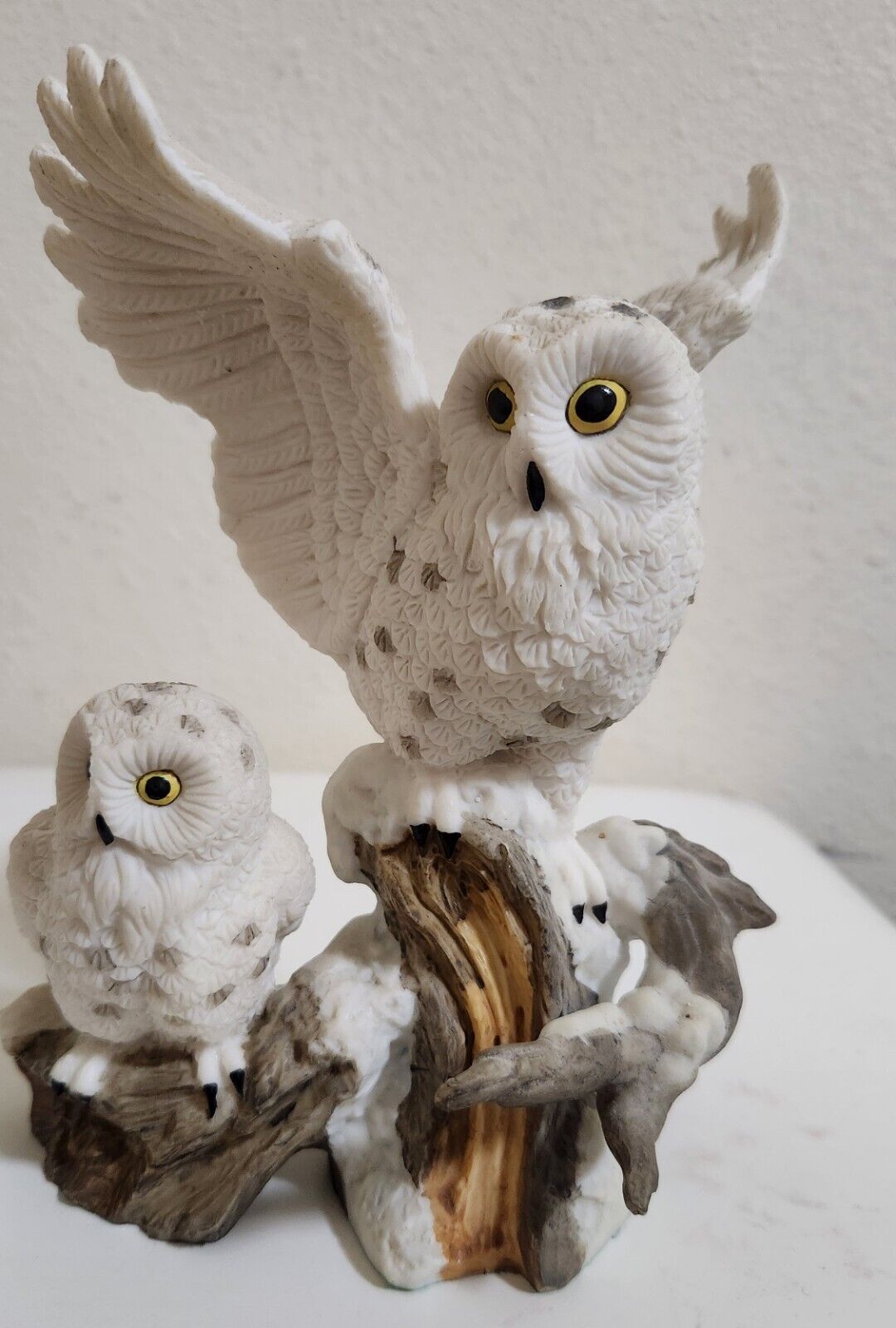 Regency Giftware Porcelain Snow Owl and Baby - Smoke Free Home