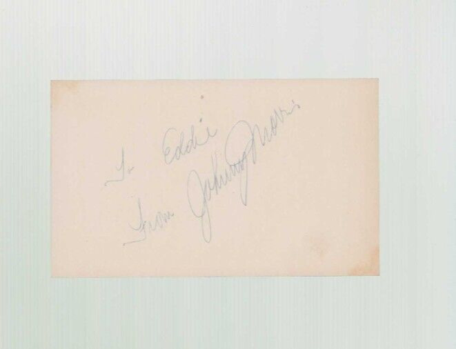 Autographed Paper Johnny Roventini AKA Johnny Morris Call for Phillip Morris