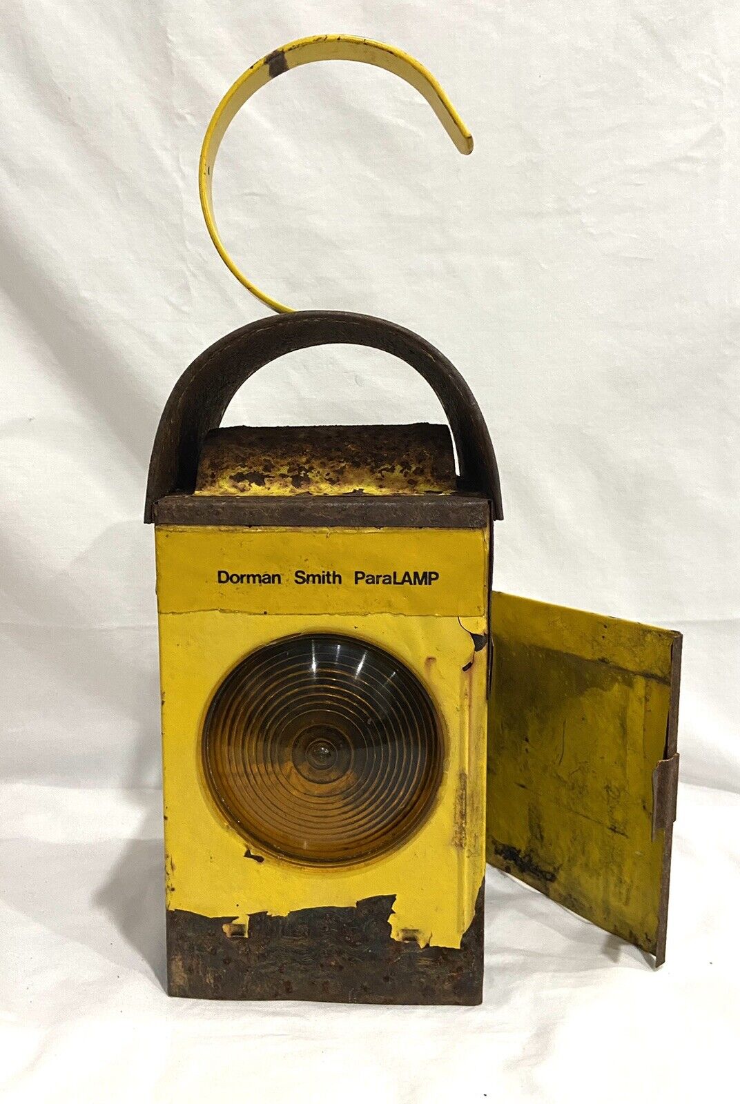 Large Metal Vintage Railway Lantern Caution Light Dorman Smith